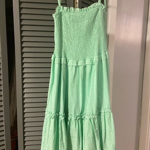 Mint Green Smocked Dress